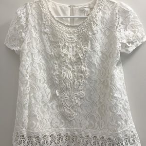 Floral lace blouse, size S